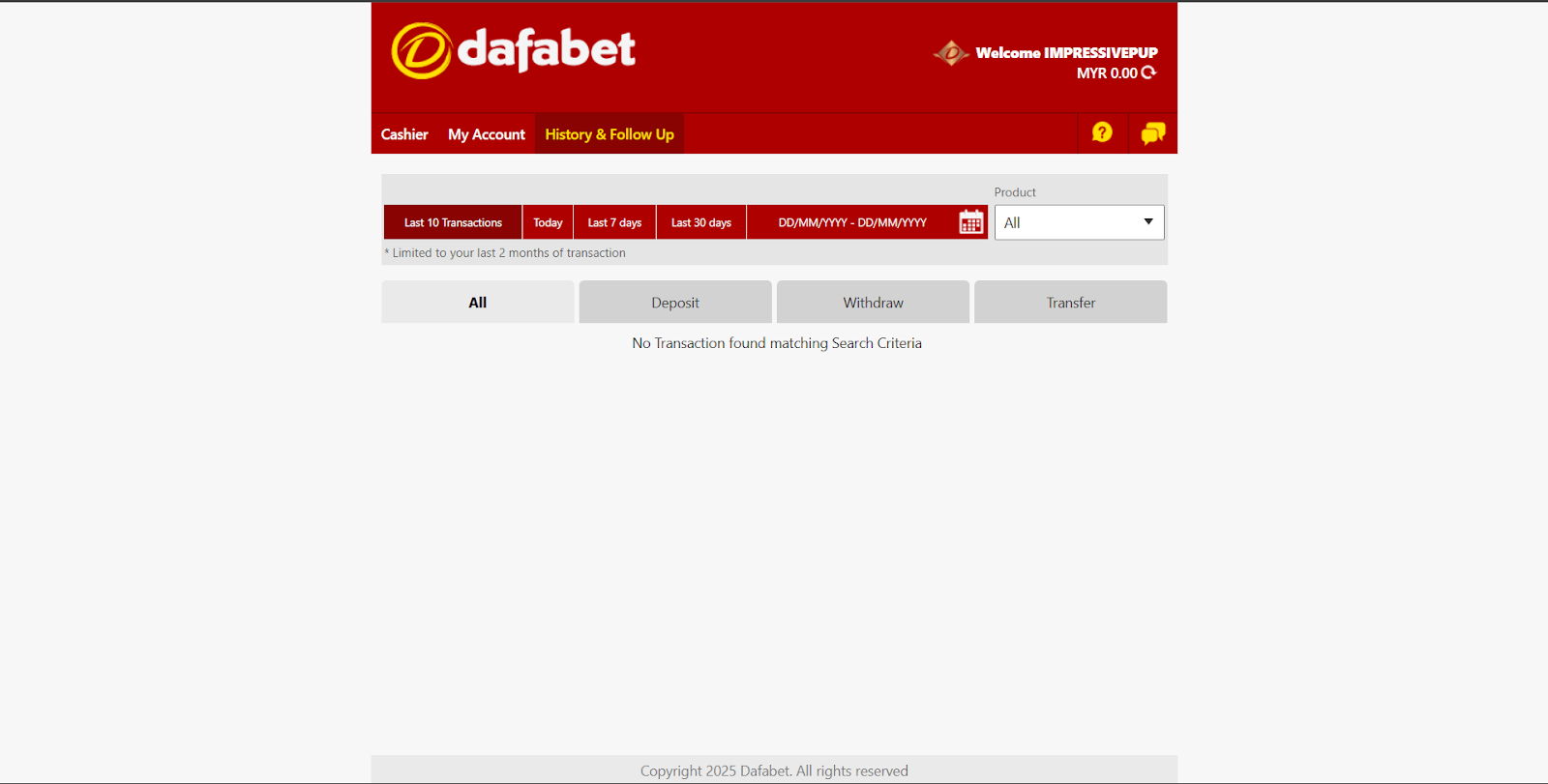 dafabet sign up, History & Follow Up