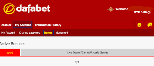 Dafabet Bonuses on Account
