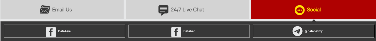 Dafabet social media support