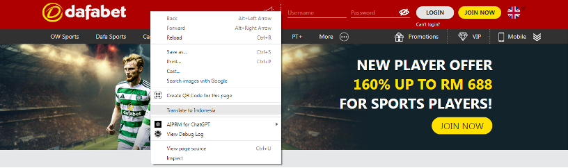 Join now Dafabet