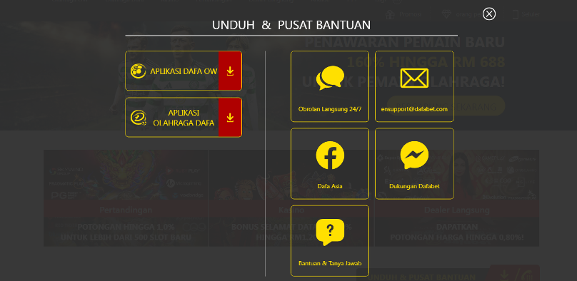 Menghubungi Layanan Pelanggan Dafabet