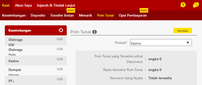 Poin Tunai Dafabet
