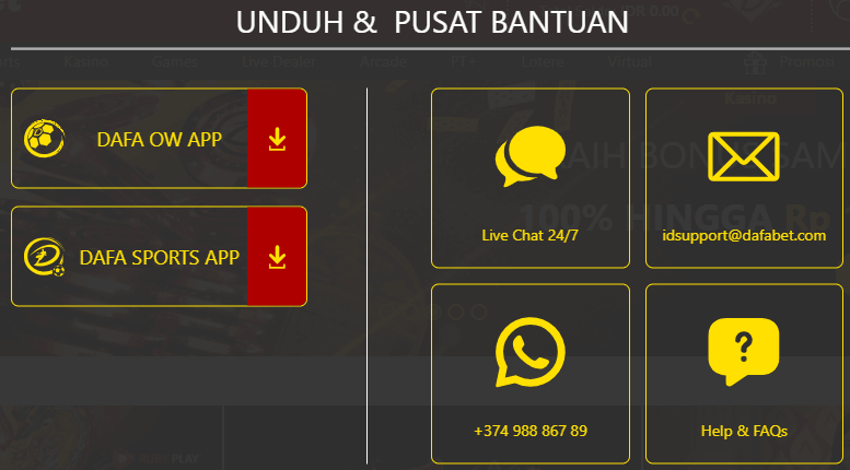 Dafabet pusat bantuan