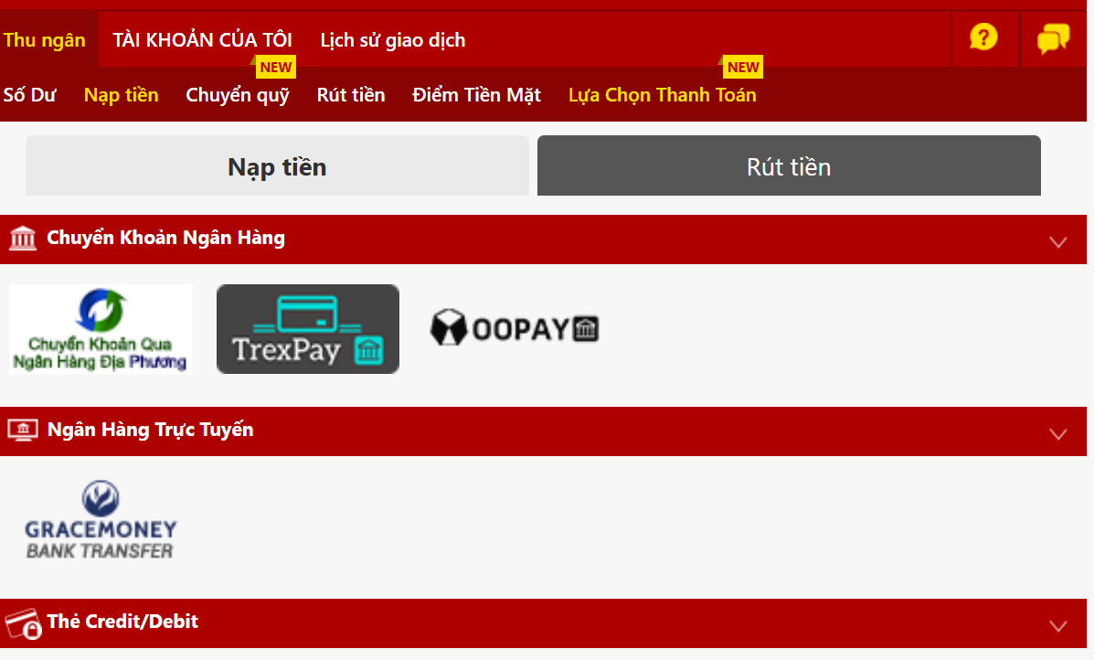 Hướng dẫn nạp tiền tại Dafabet