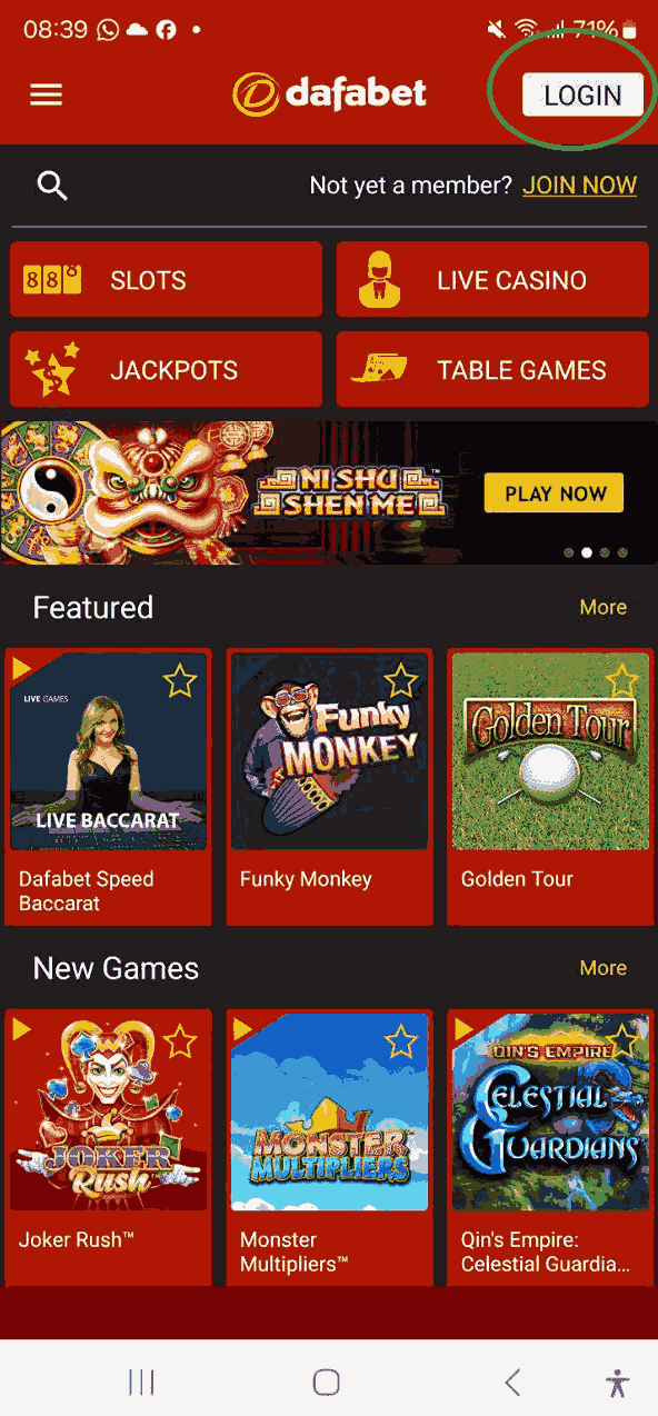 dafabet login