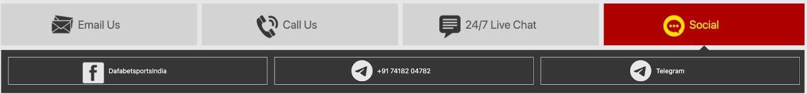 Dafabet Social Networks