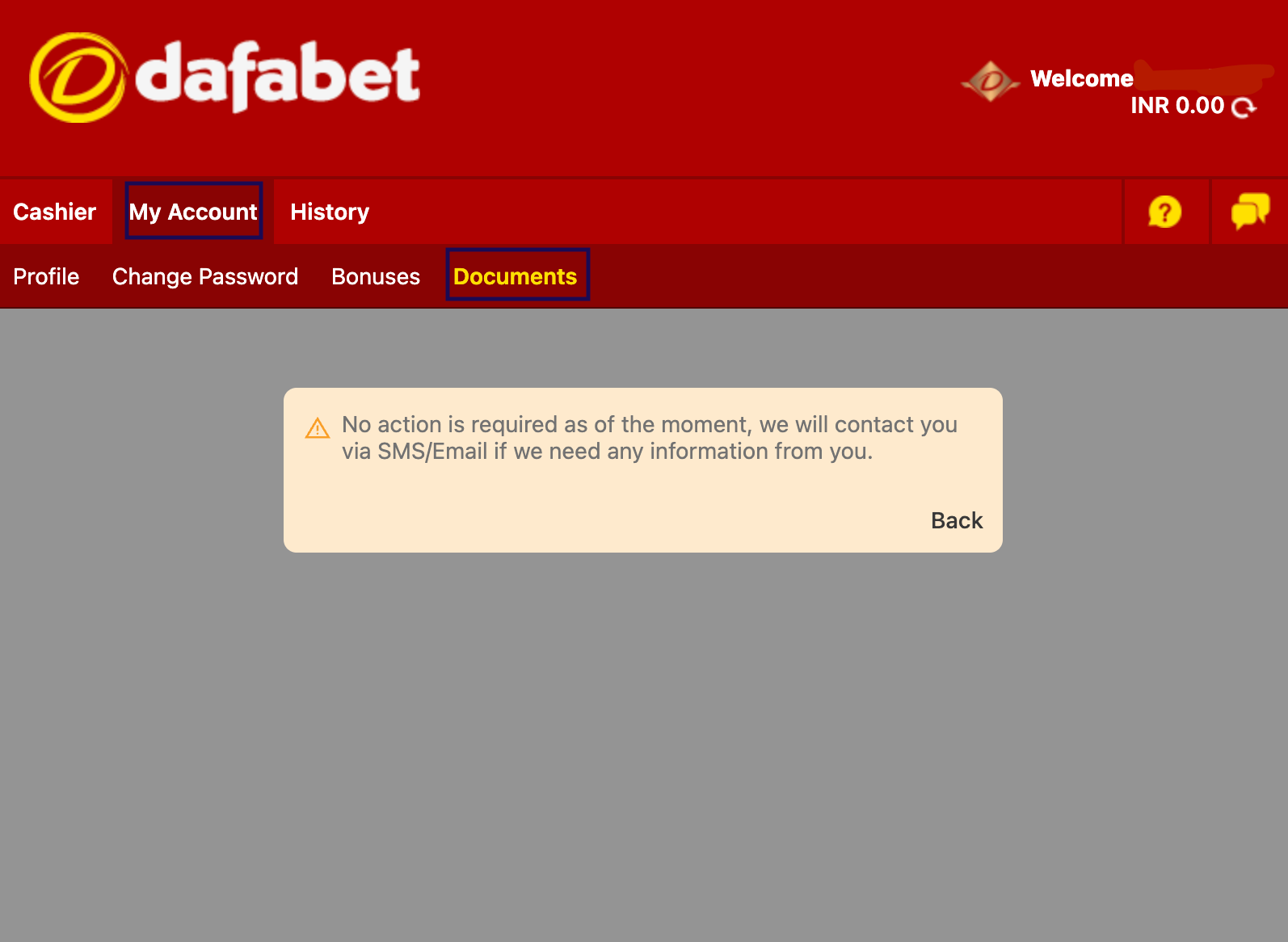Upload and manage verification documents on Dafabet